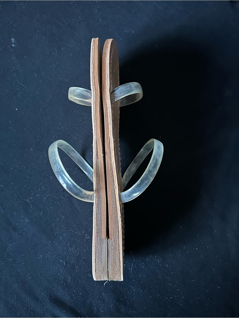 Dolce Vita Clear-Strap Tan Slide Sandals 8 - Picture 5 of 14